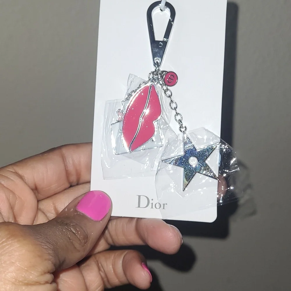 Pink and Silver Keychain